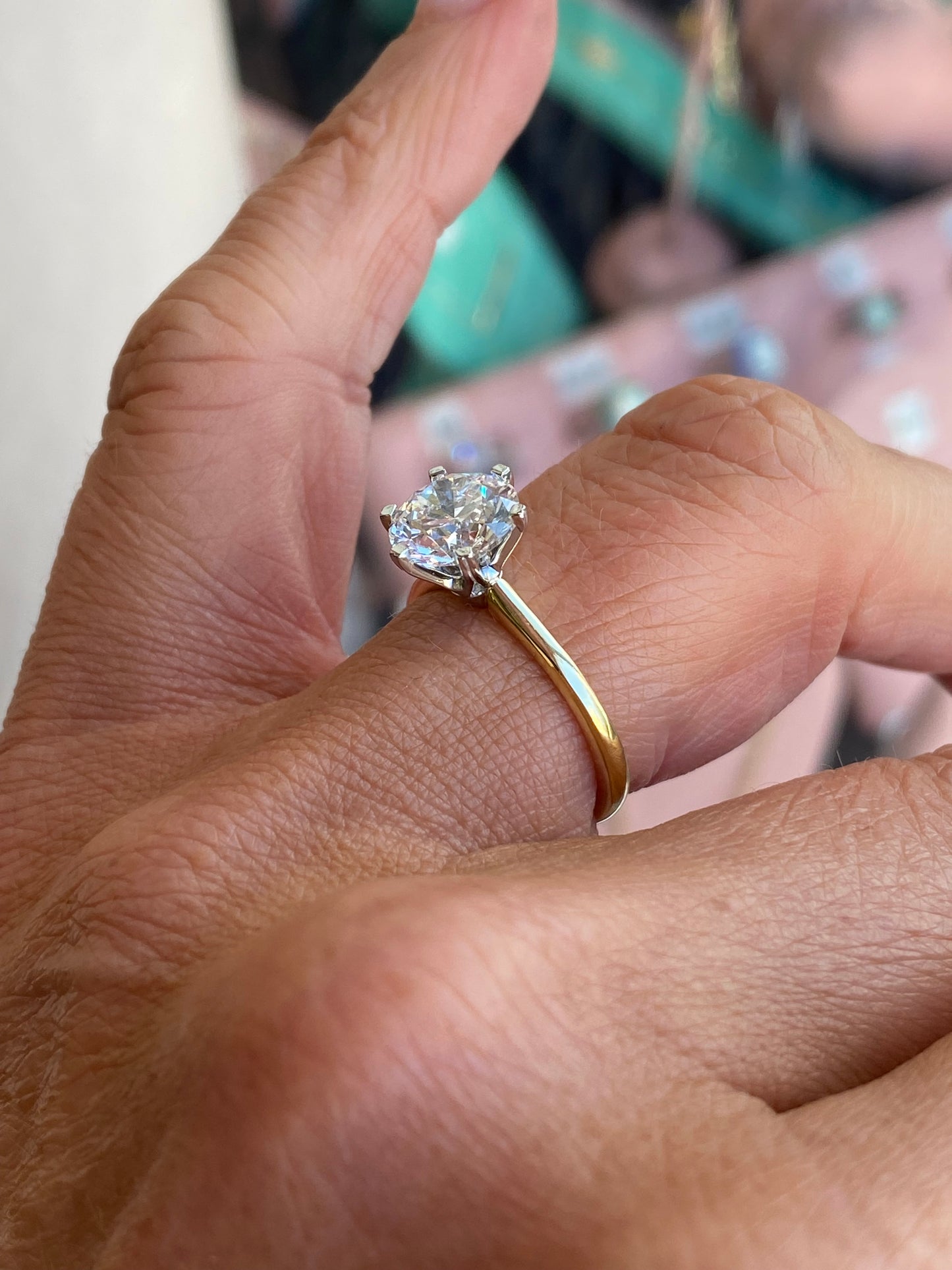 18ct gold solitaire engagement ring by Domino featuring a 2.02ct certificated lab-grown diamond.