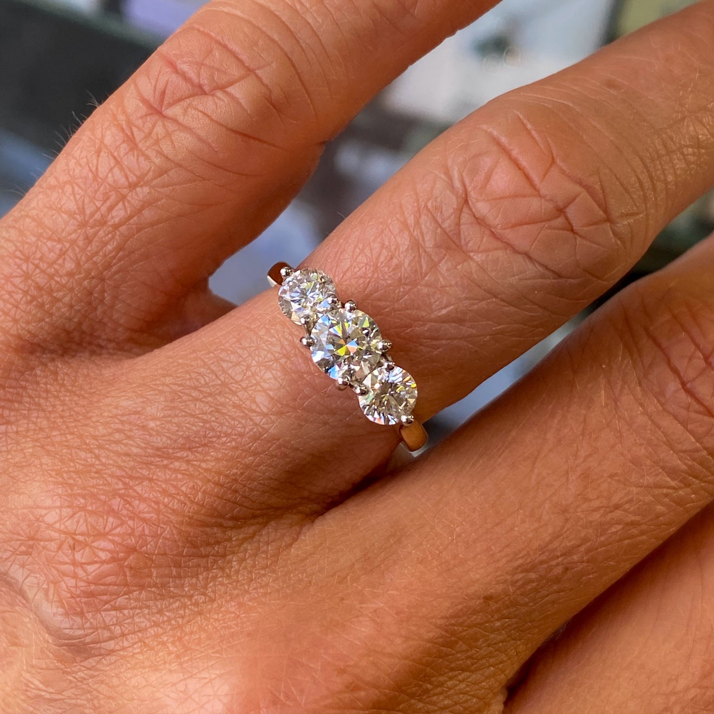 18ct Gold Trilogy Diamond Ring | 1.50ct - John Ross Jewellers