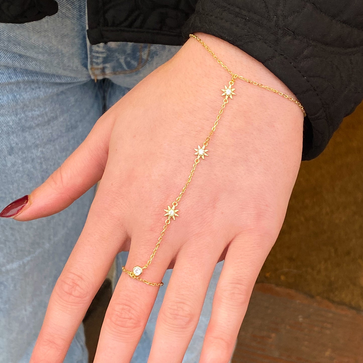 Sunshine CZ Hand Bracelet