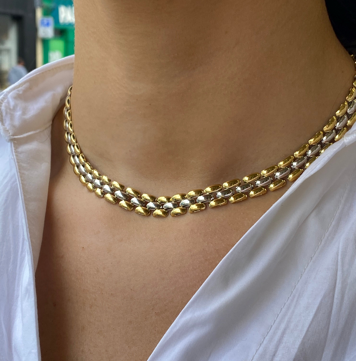 Sunshine Two Tone Panther Necklace | 42cm