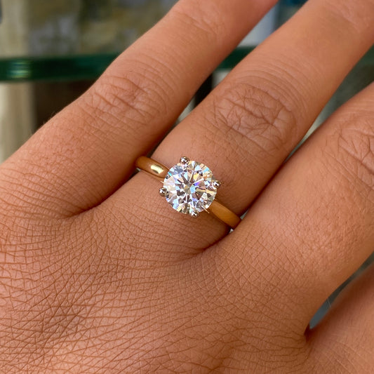 18ct Gold Solitaire Engagement Ring | Certificated Lab 1.50ct