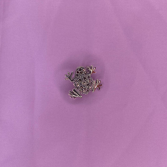 Silver Marcasite Little Frog Brooch - John Ross Jewellers