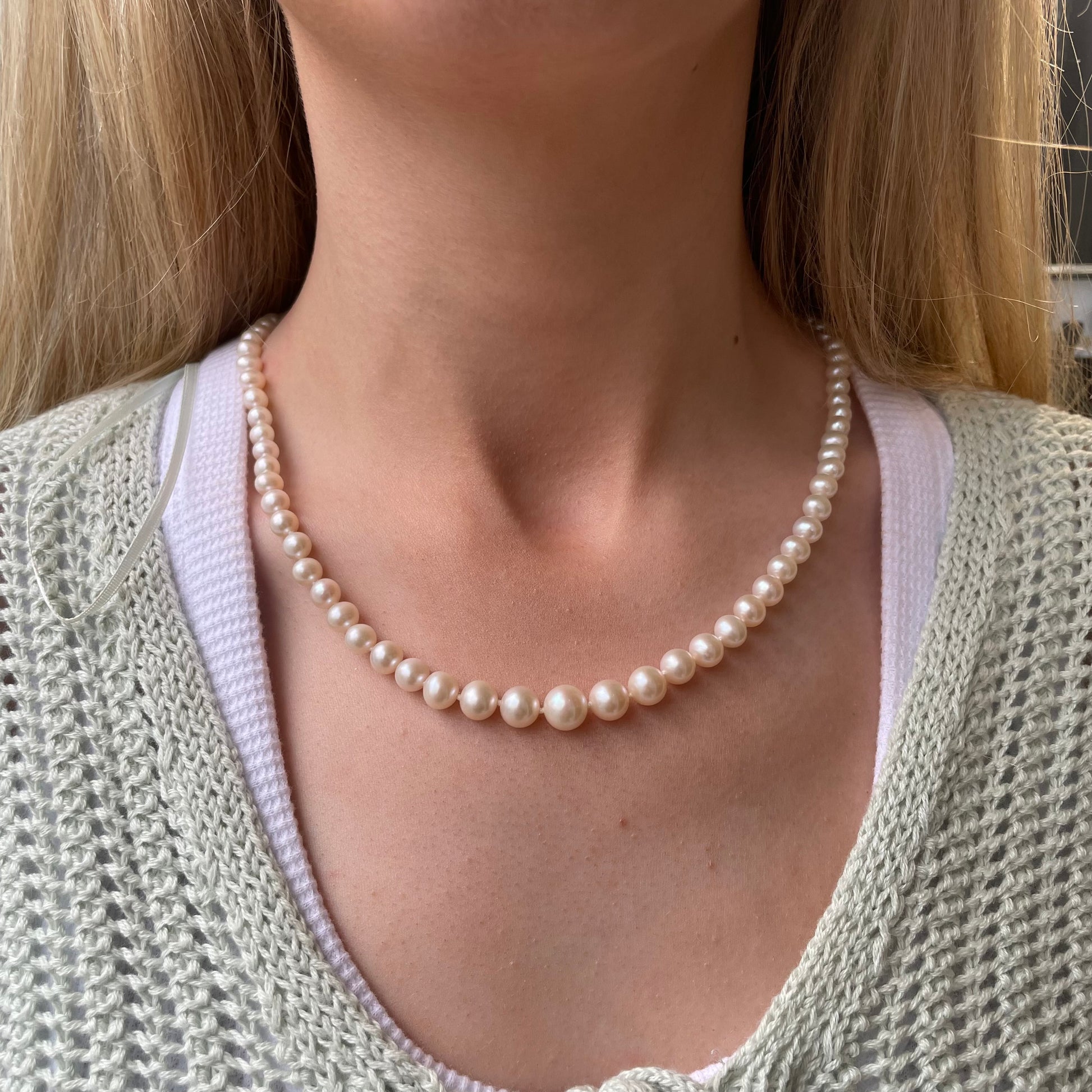 Graduated Freshwater Pearl Necklace | 5-8.5mm - John Ross Jewellers