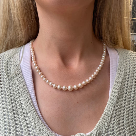Graduated Freshwater Pearl Necklace | 5-8.5mm - John Ross Jewellers