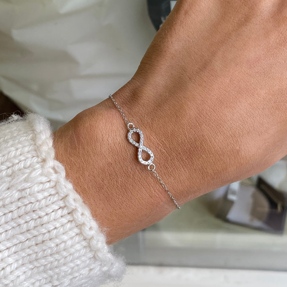 Silver CZ Bracelet | 16.5 + 3cm