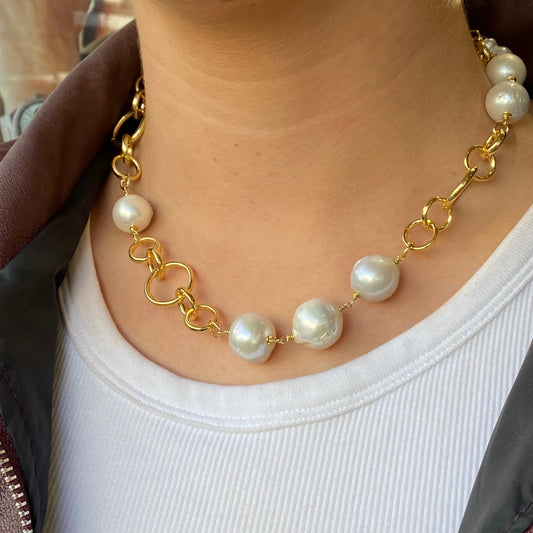 Baroque Necklace | Idra | Freshwater Pearl