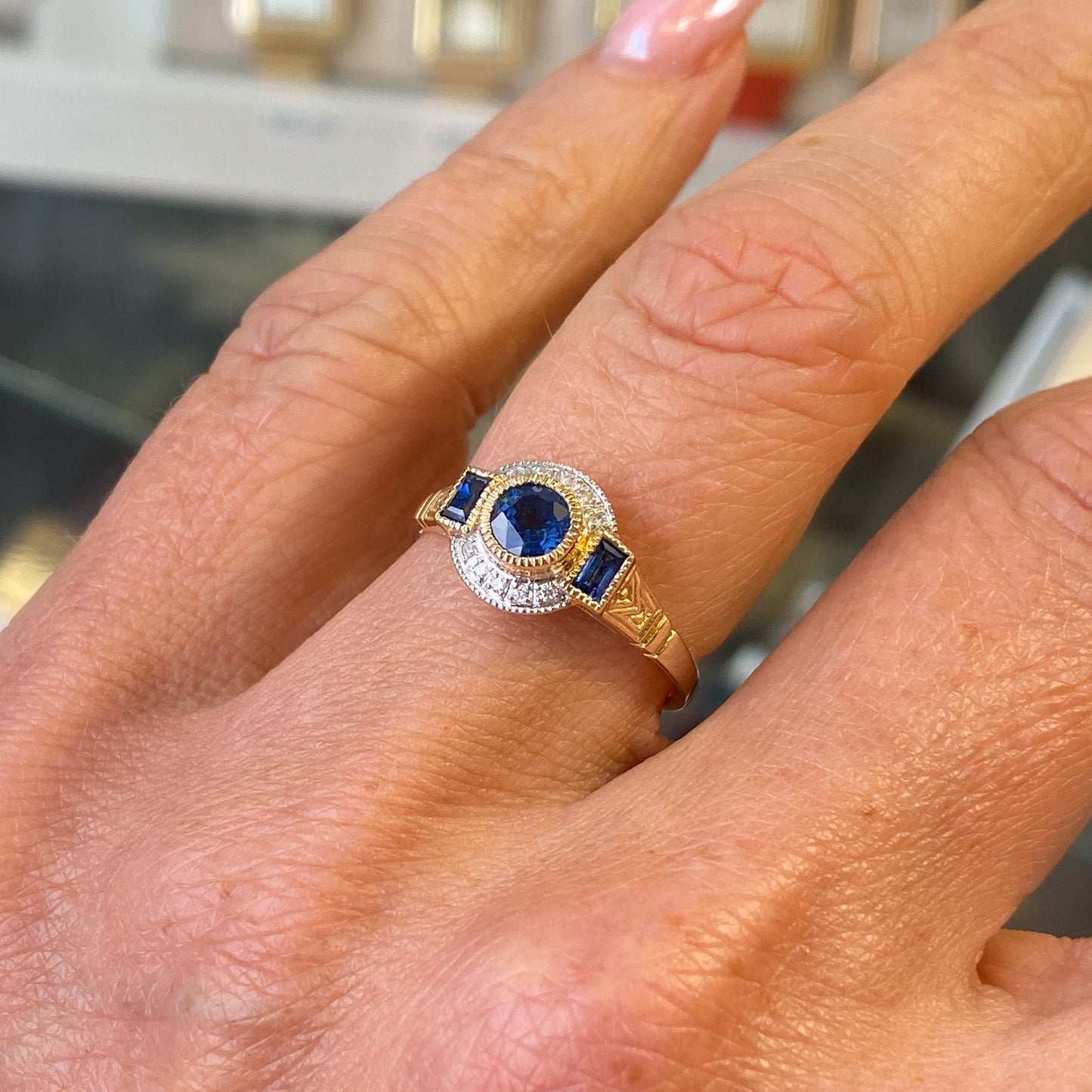 9ct Gold Sapphire & Diamond Ring - John Ross Jewellers