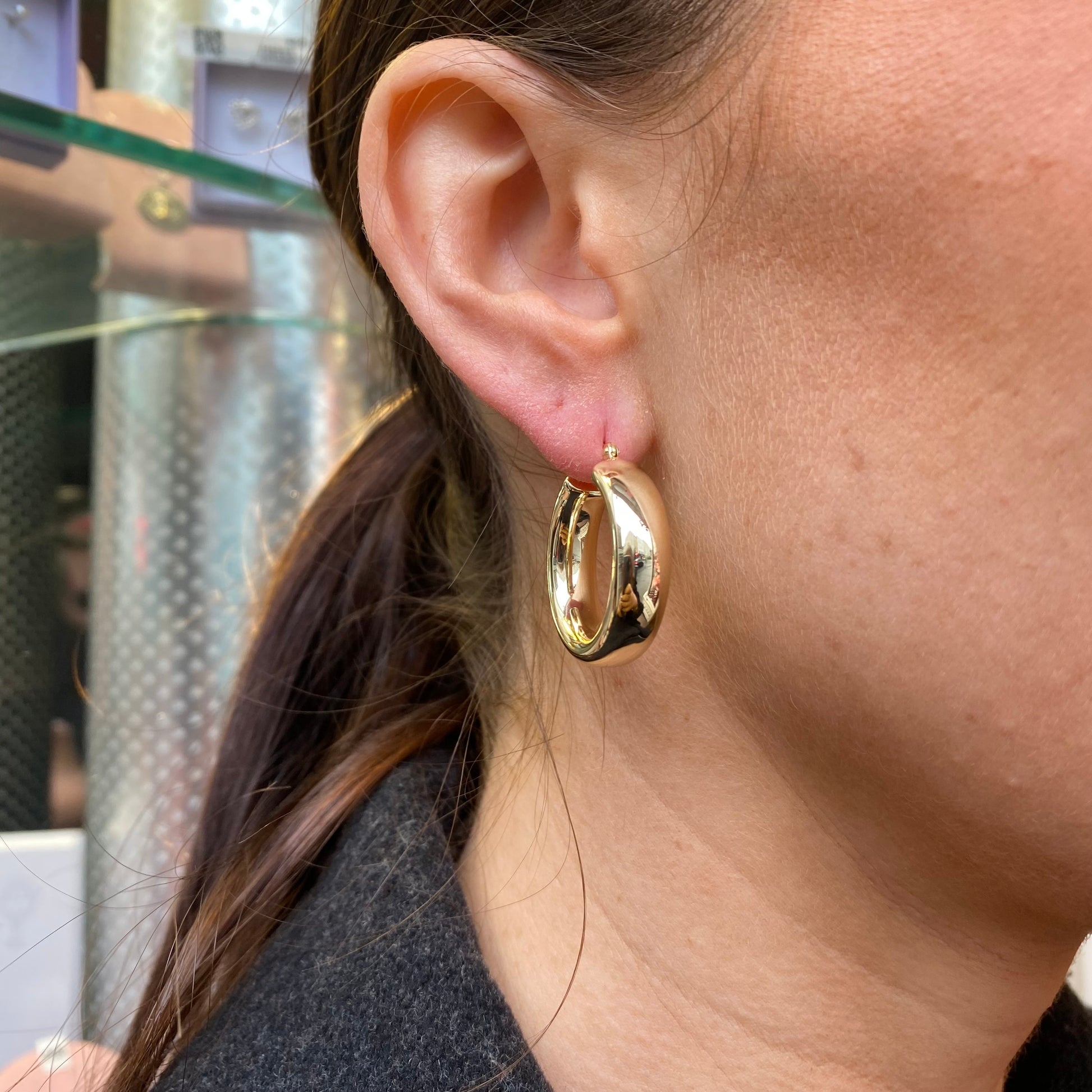 Sunshine Chunky Creole Hoop Earrings - John Ross Jewellers