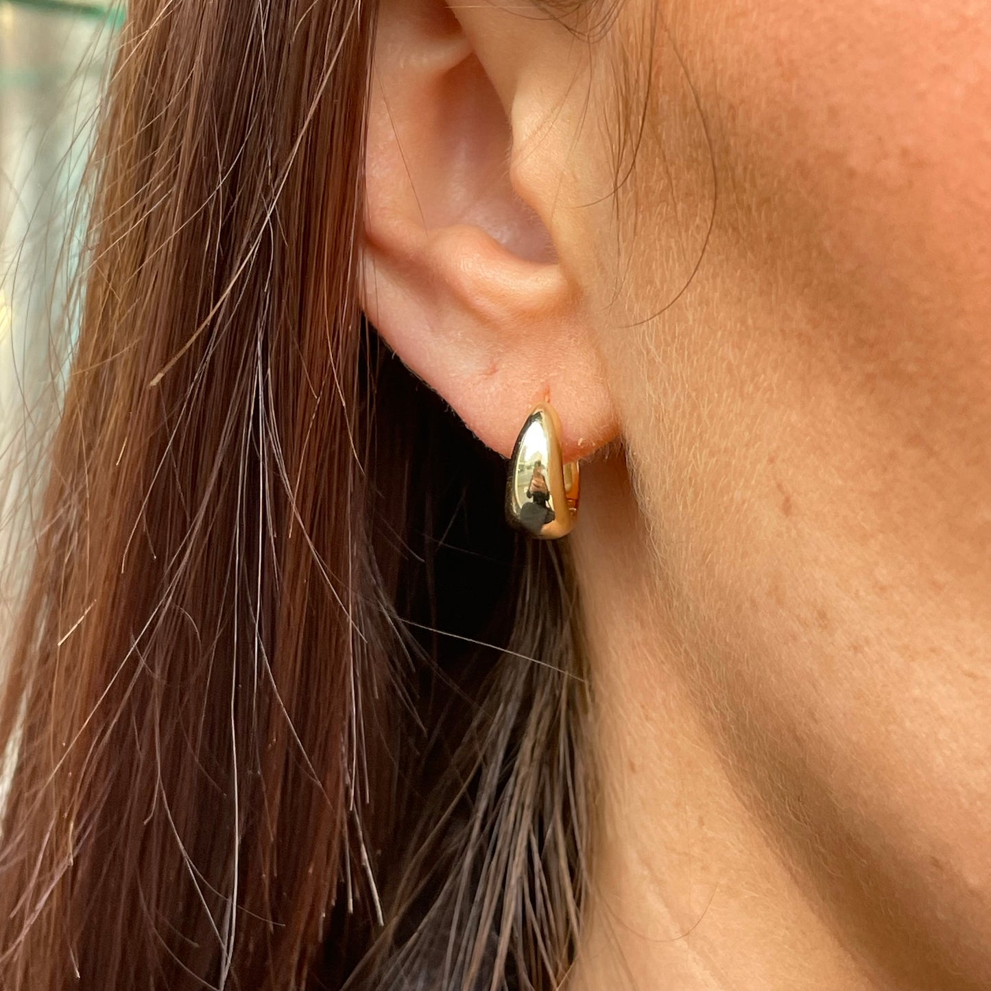 Sunshine Tapered Chunky Huggie Hoop Earrings - John Ross Jewellers