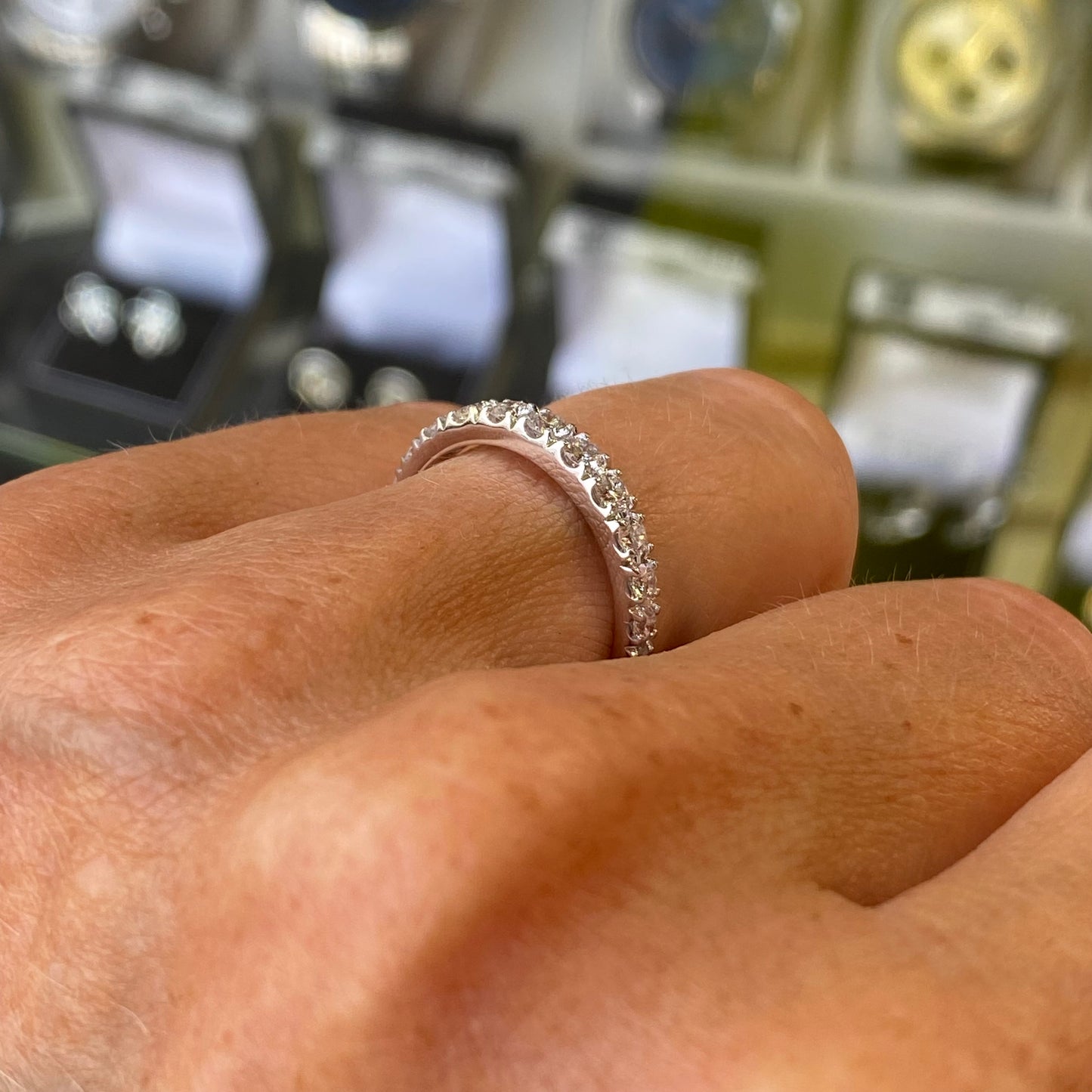 18ct Gold Diamond Eternity Ring 0.64ct | Graduated - John Ross Jewellers