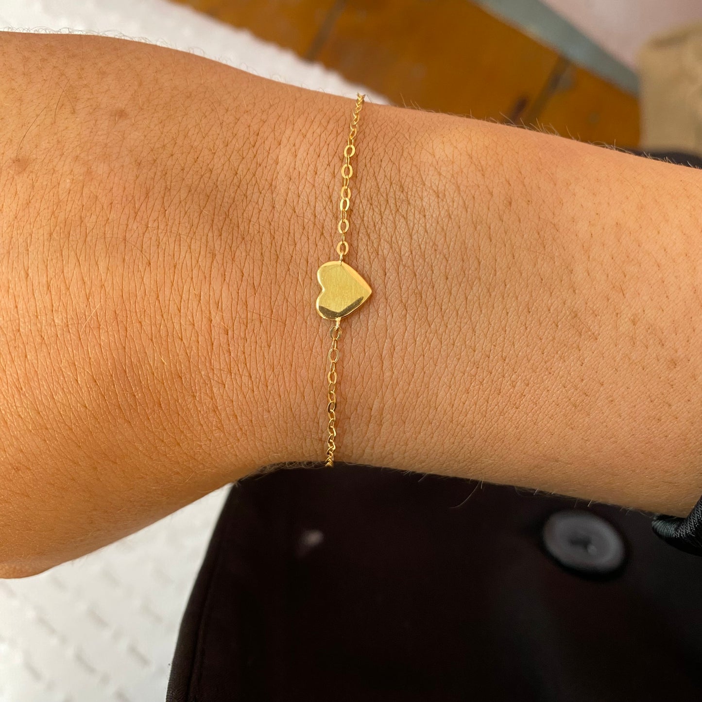 Sunshine Heart Disc Bracelet | 16+3cm