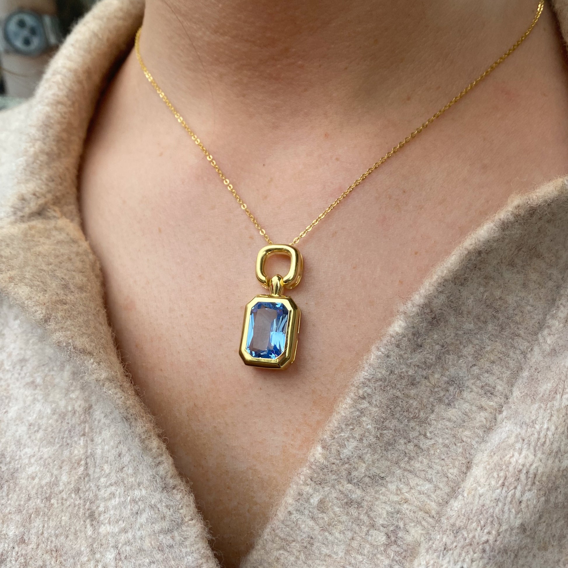 Sunshine Aqua Bold Necklace | 42+5cm - John Ross Jewellers