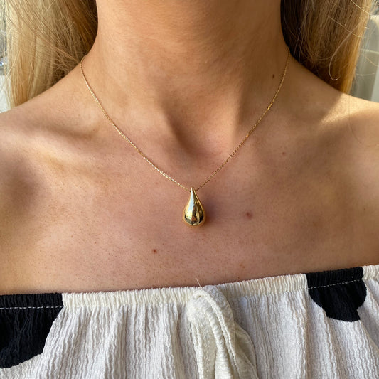9ct Gold Teardrop Necklace - John Ross Jewellers