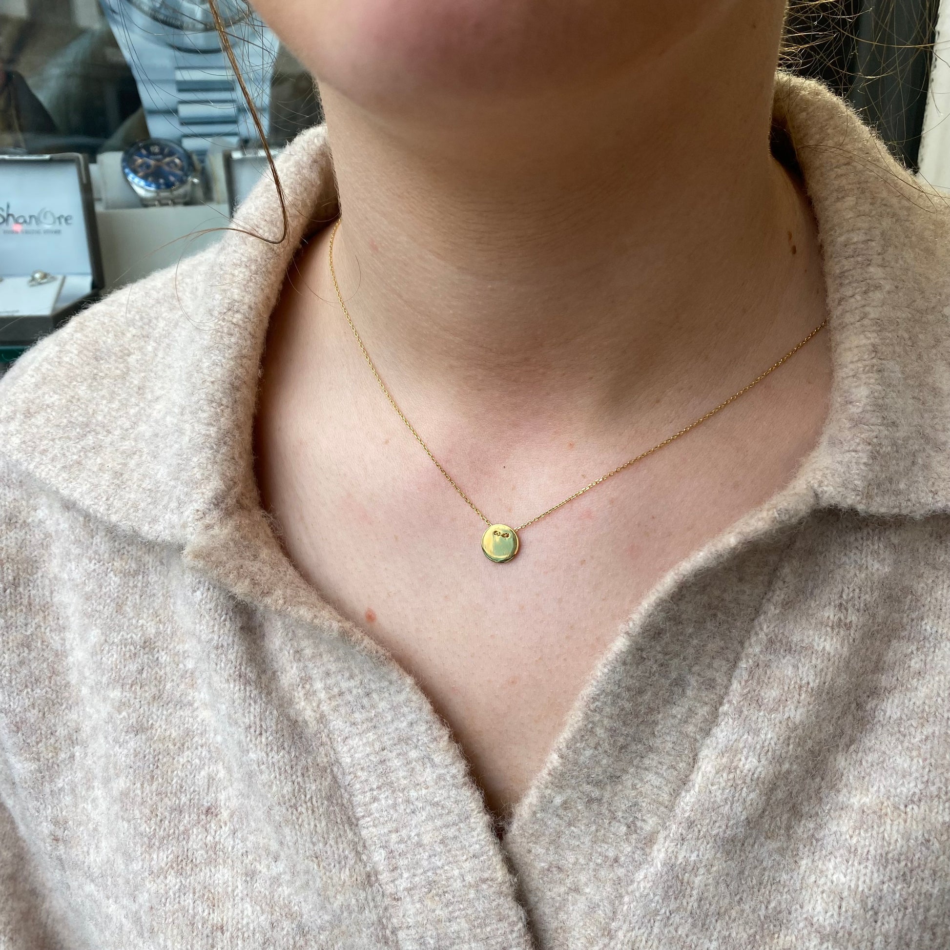 Sunshine Slider Disc Necklace | 37+1+3cm - John Ross Jewellers