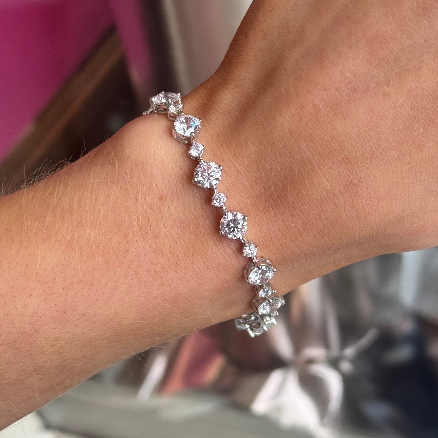 Silver CZ Tennis Bracelet - John Ross Jewellers
