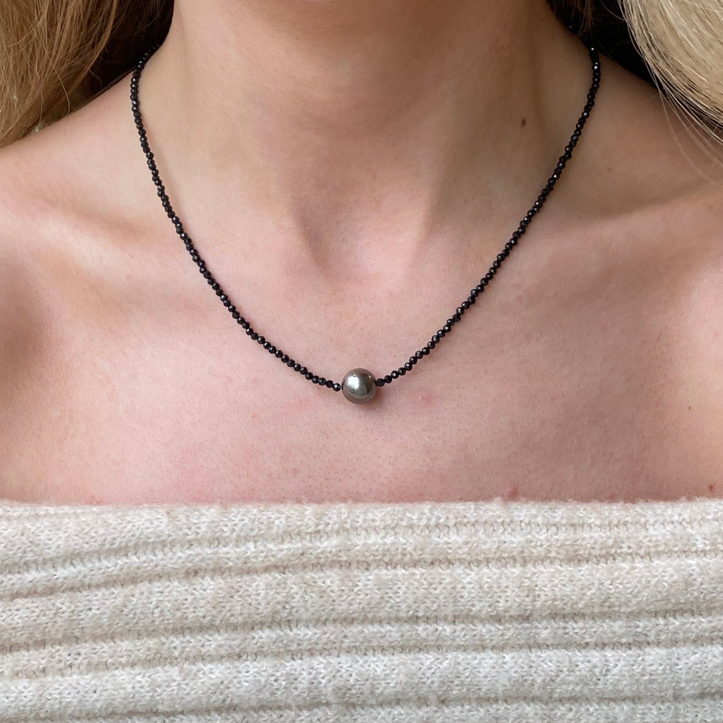 Tahiti Pearl & Spinell Necklace - John Ross Jewellers