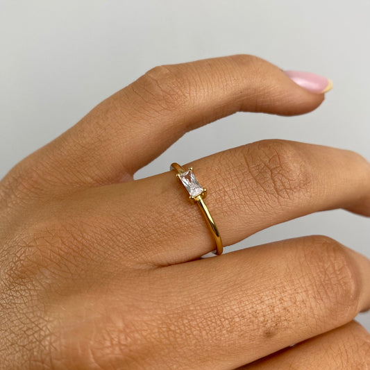 Sunshine CZ Rectangle Ring - John Ross Jewellers