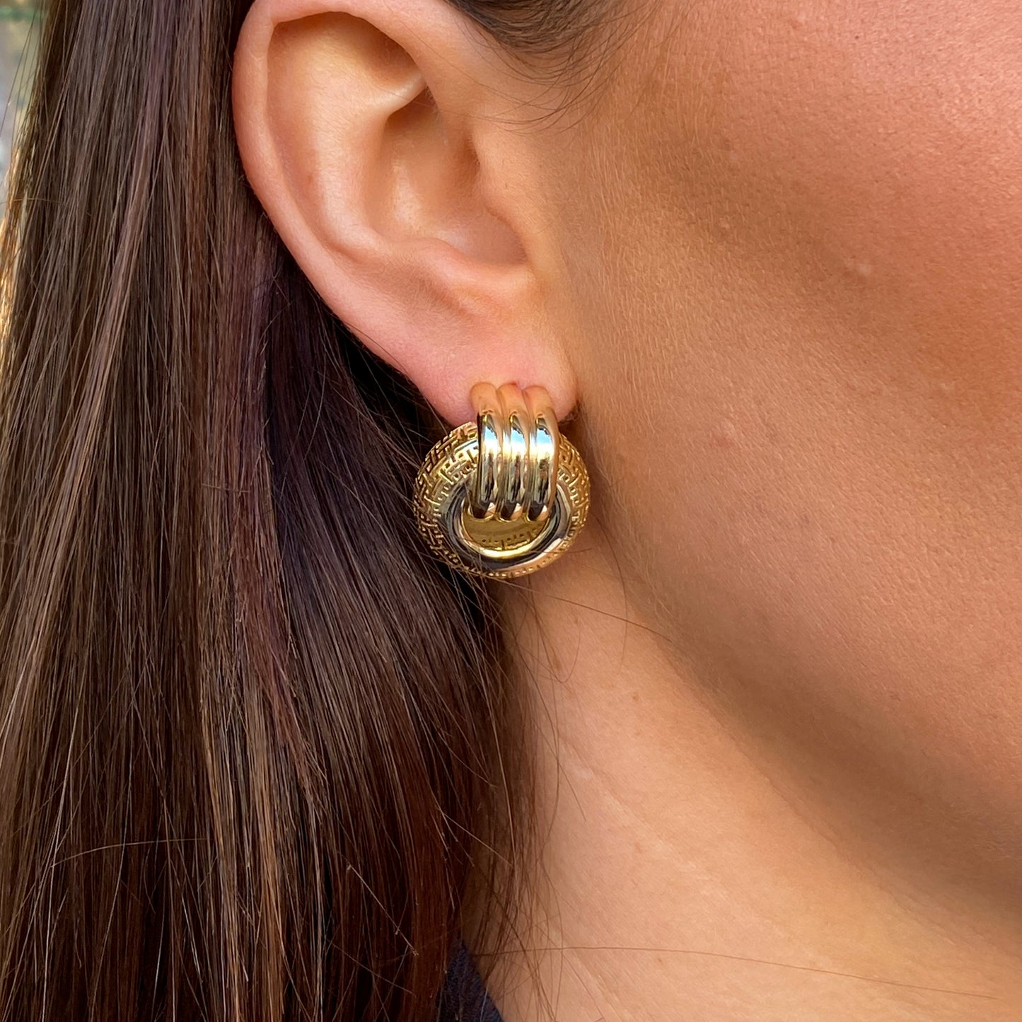 Sunshine Chunky Doorknocker Stud Earrings - John Ross Jewellers