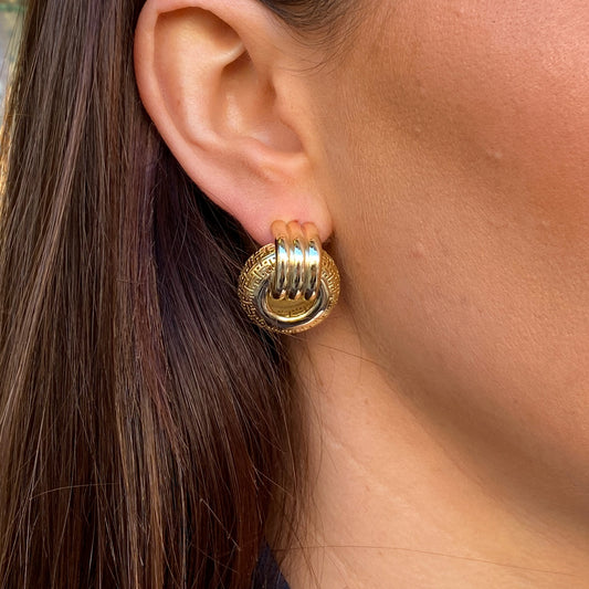 Sunshine Chunky Doorknocker Stud Earrings - John Ross Jewellers