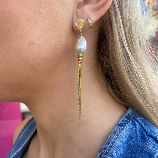 Baroque Drop Earrings | Marsia | Freshwater Pearl - John Ross Jewellers