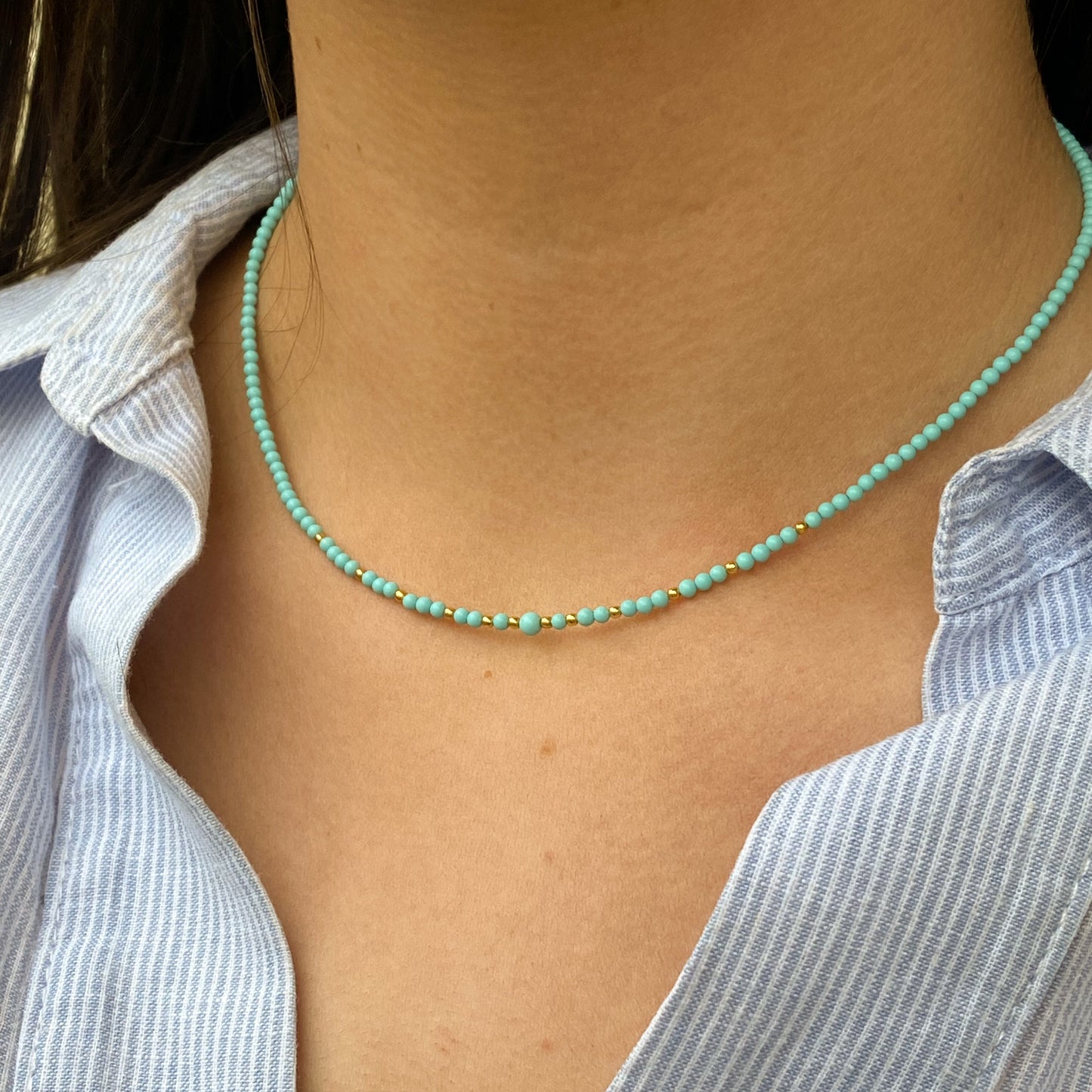 Sunshine Turquoise Bead Necklace - John Ross Jewellers