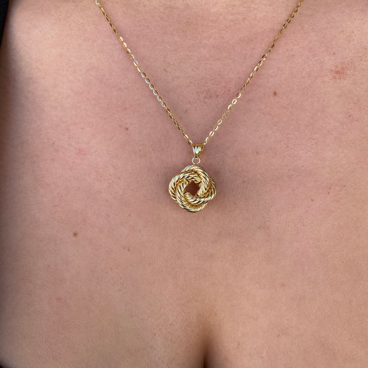 9ct Gold Rope Knot Necklace