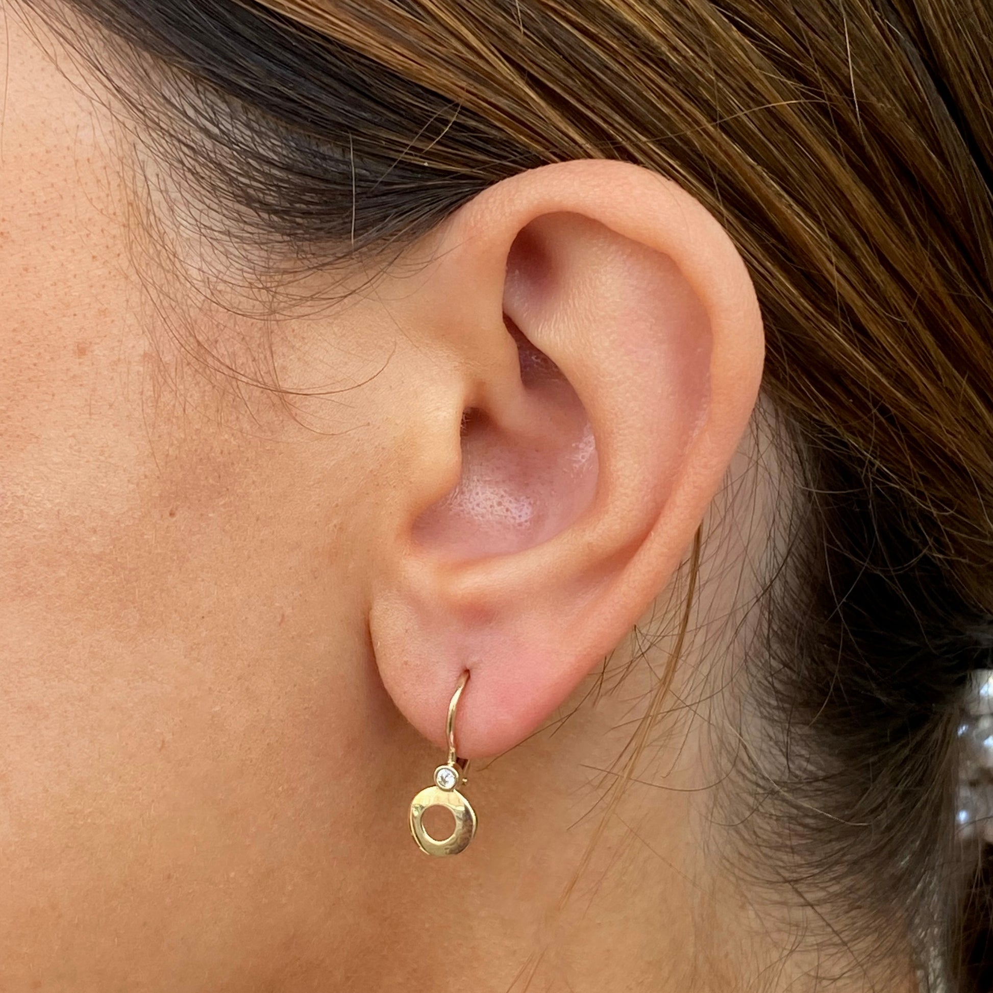 9ct Gold Short CZ Drop Earrings - John Ross Jewellers