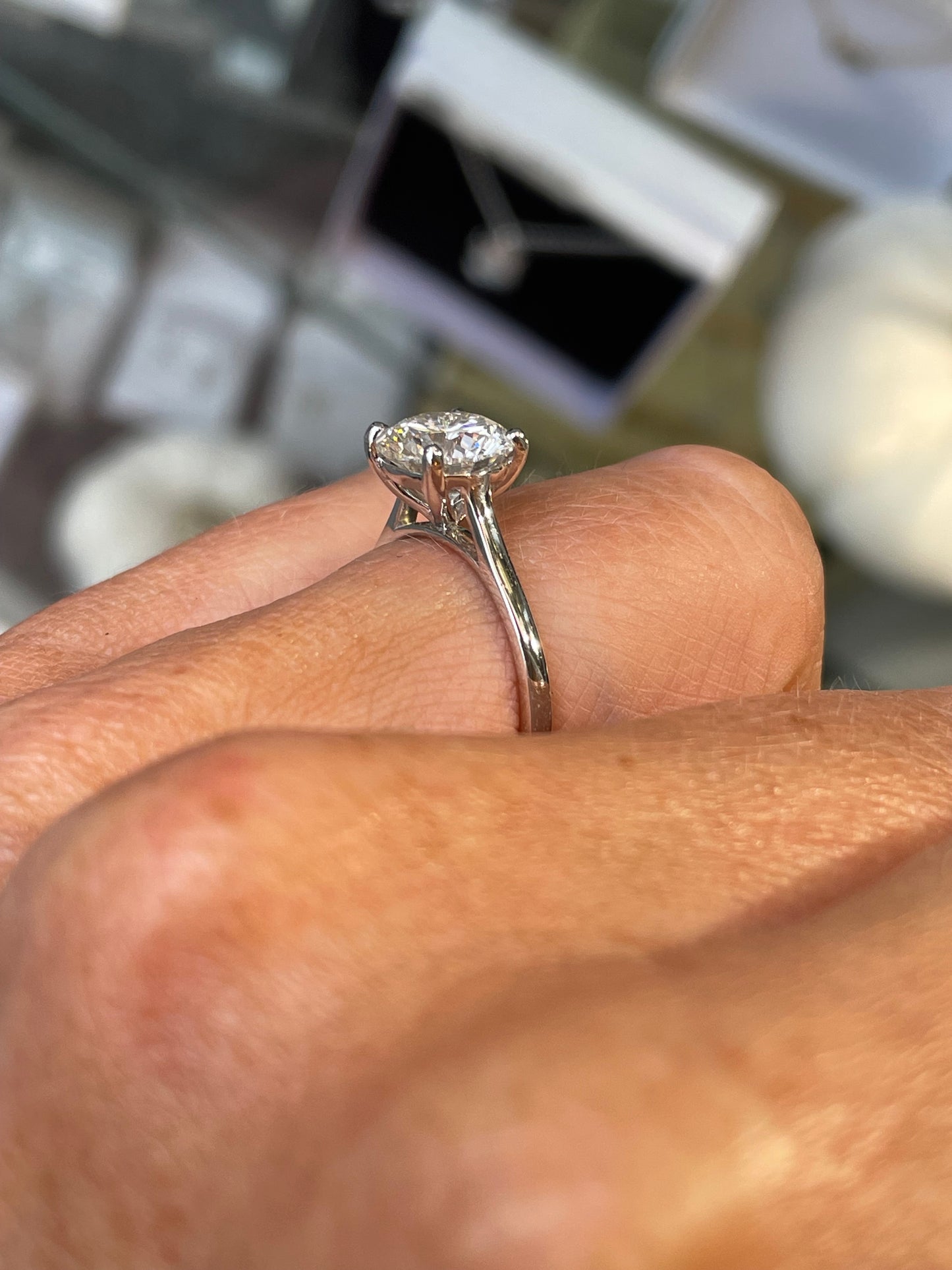 Platinum Solitaire Engagement Ring | Lab 2.03ct - John Ross Jewellers