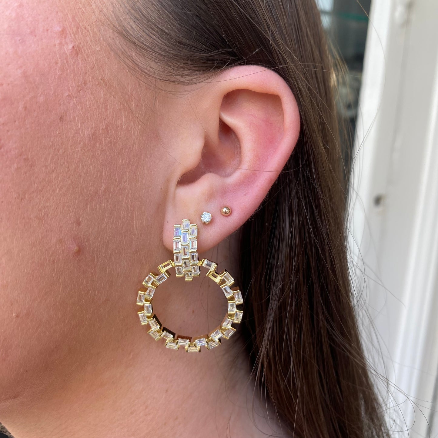 Sunshine Baguette Eternity Drop Earrings - John Ross Jewellers