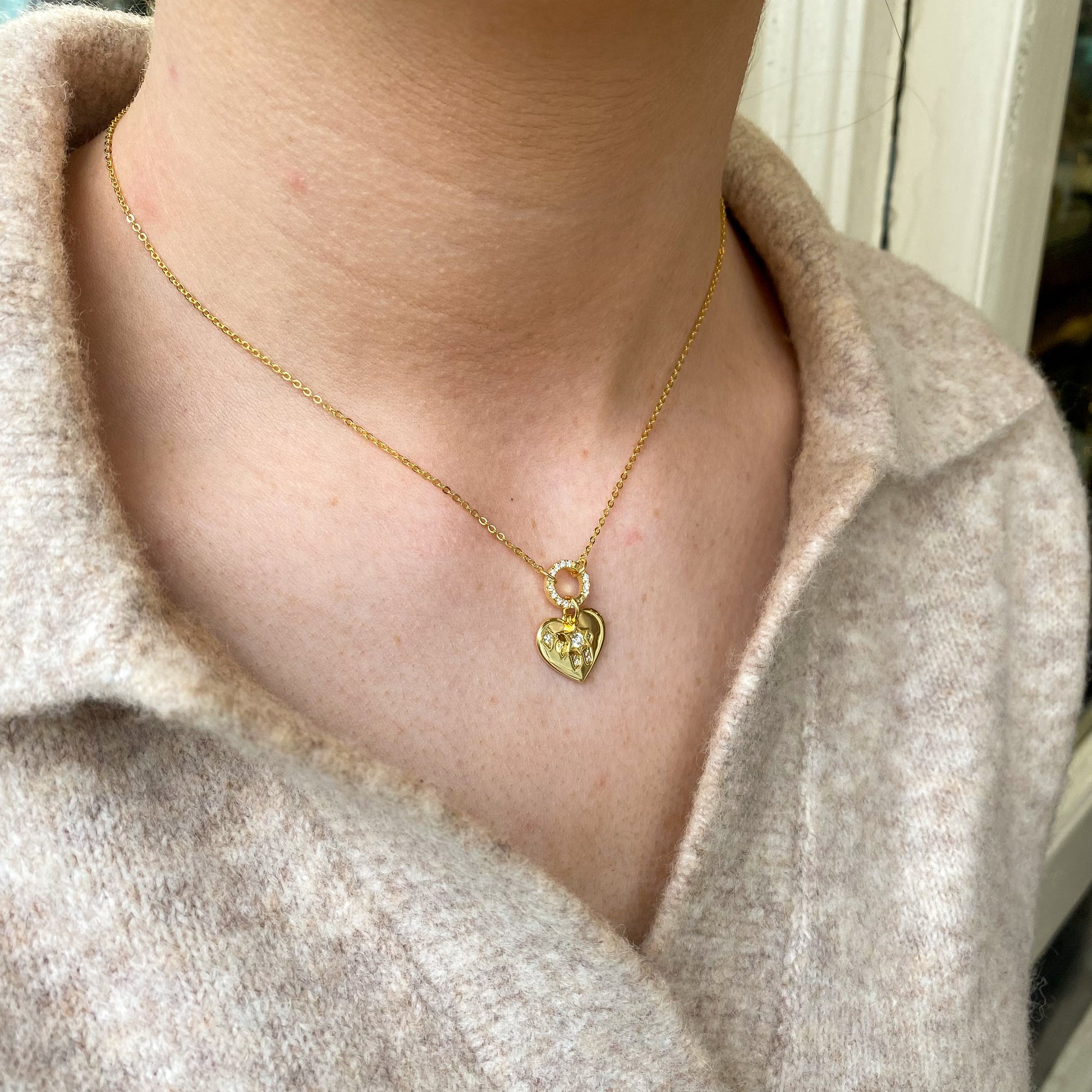 Sunshine Charming Necklace | 40+2cm | Star & Heart - John Ross Jewellers