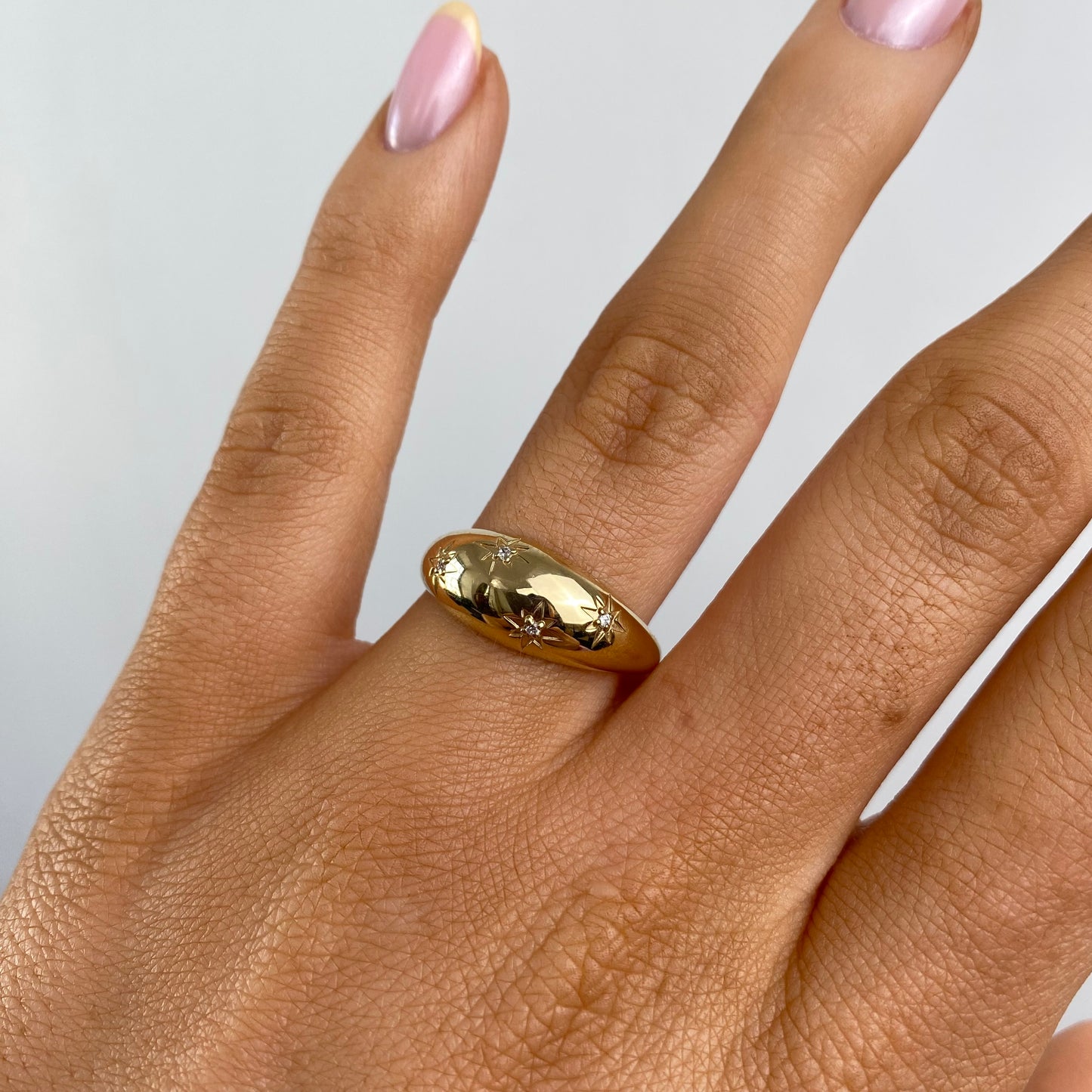 Sunshine Star Field Dome Ring - John Ross Jewellers