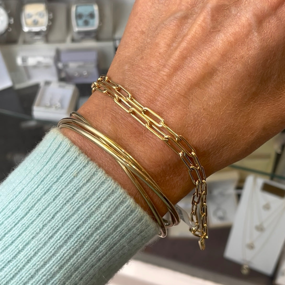 9ct Gold Double Paper Link Bracelet - John Ross Jewellers