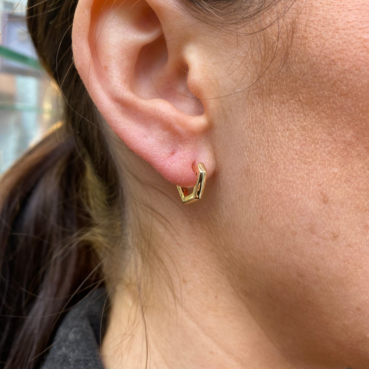 Sunshine Chunky Pointed Hoop Earrings - John Ross Jewellers