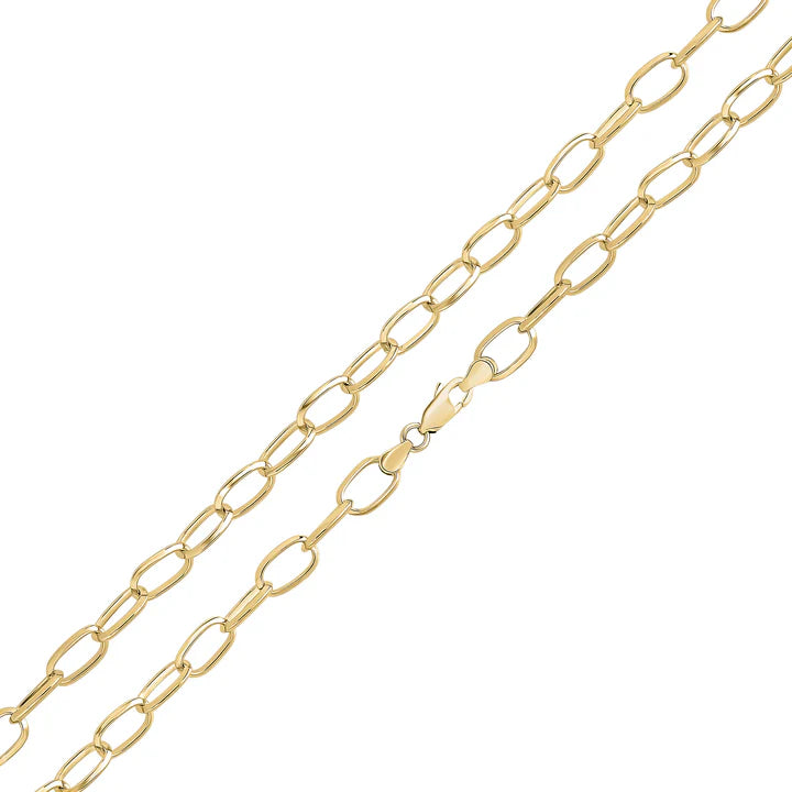 9ct Gold Knife Edge Solid Belcher Bracelet - John Ross Jewellers