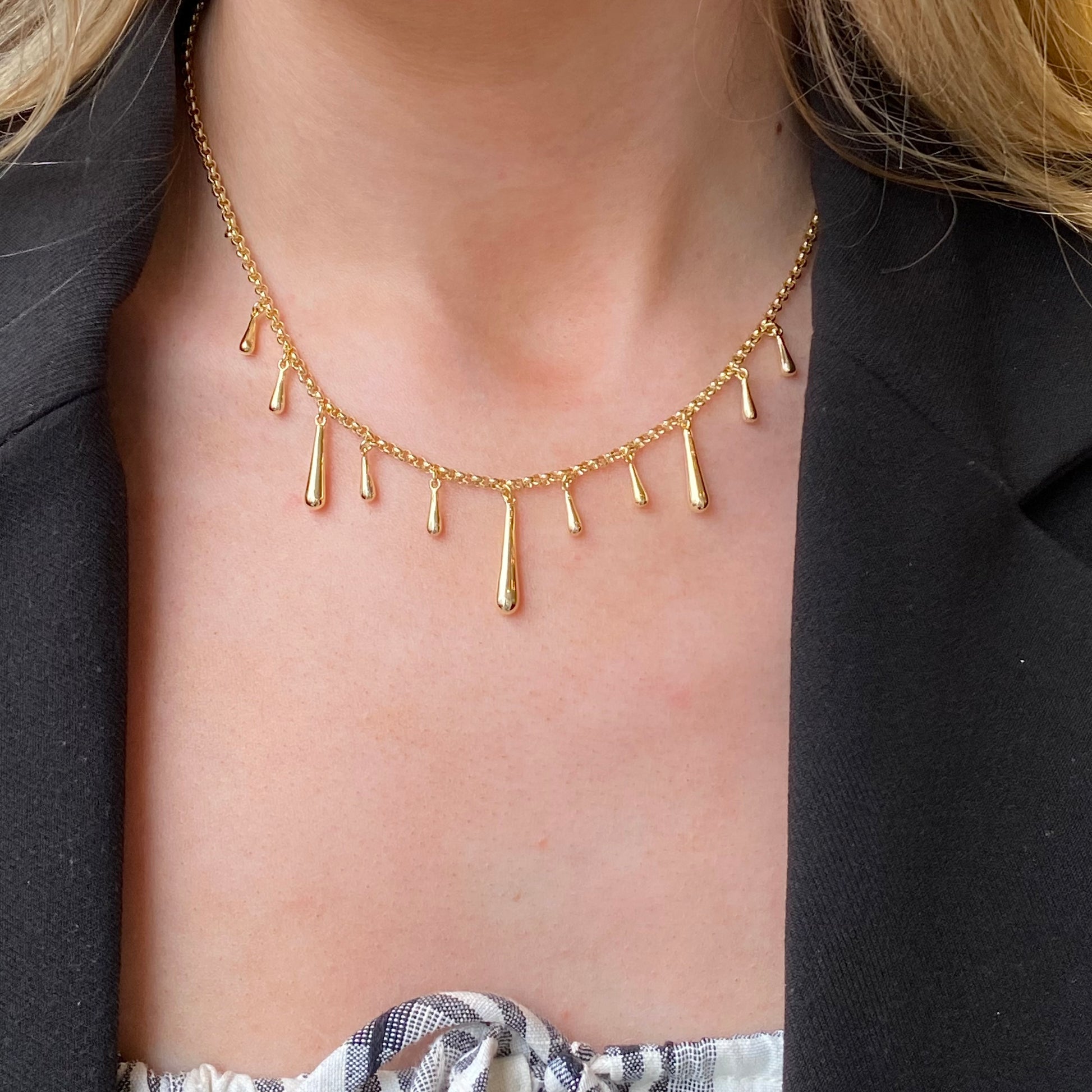 Sunshine Long Drops Fringe Necklace | 42cm - John Ross Jewellers