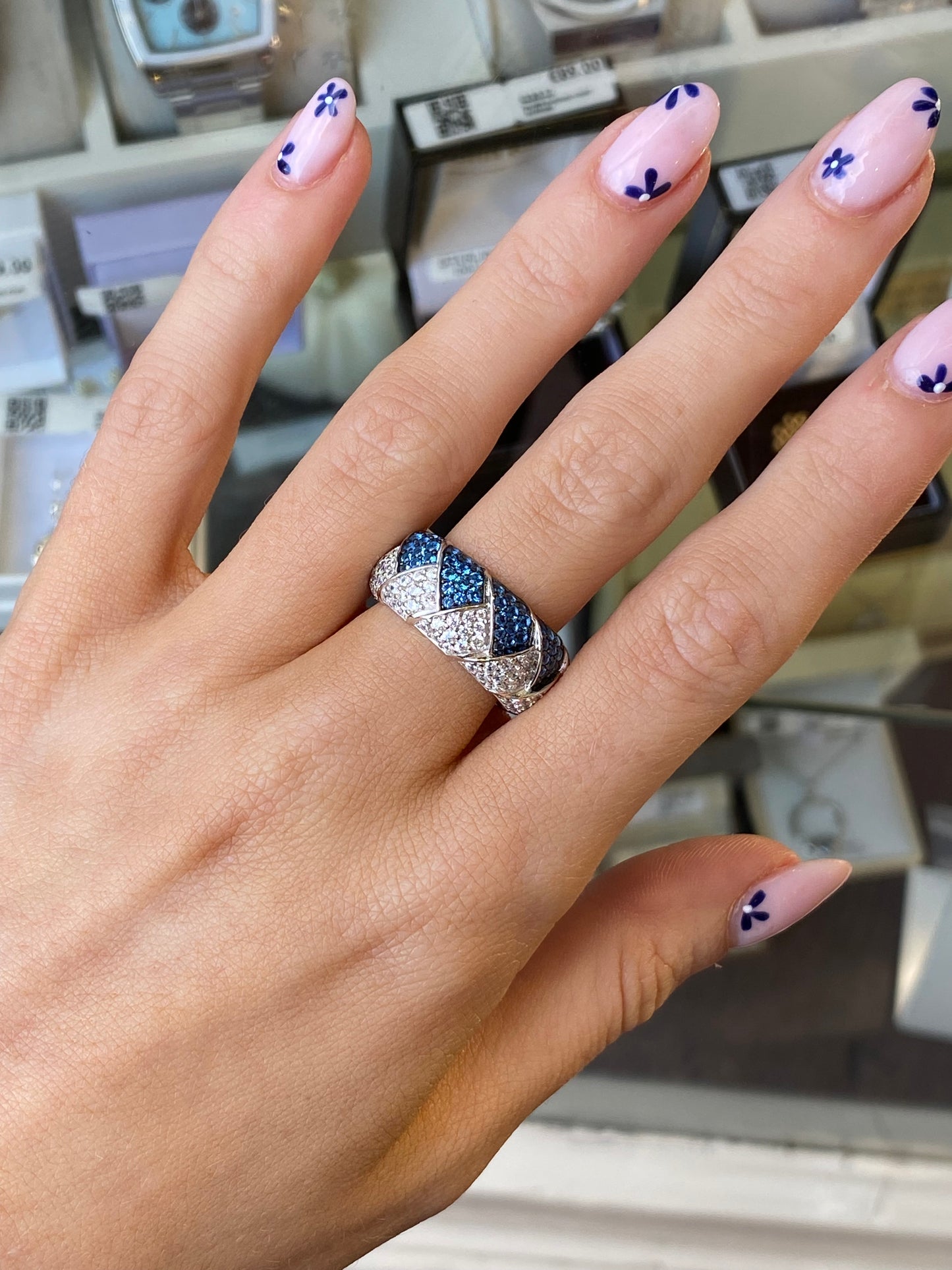Silver Woven CZ Ring - John Ross Jewellers
