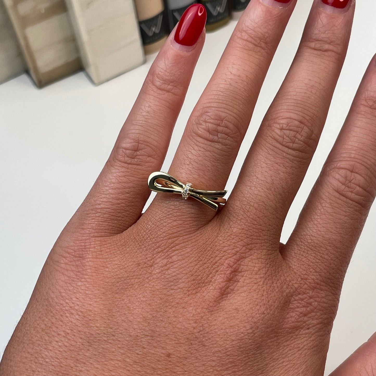 Sunshine CZ Bow Ring - John Ross Jewellers