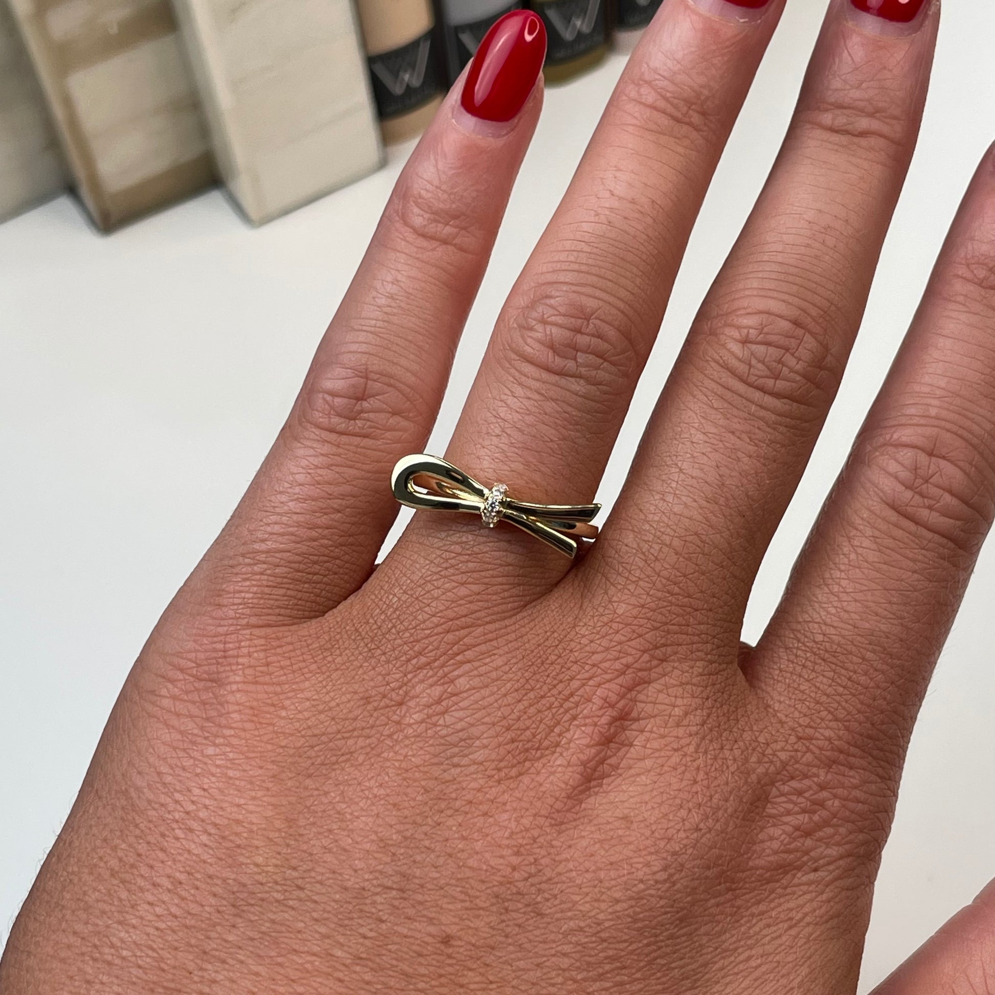 Sunshine CZ Bow Ring - John Ross Jewellers