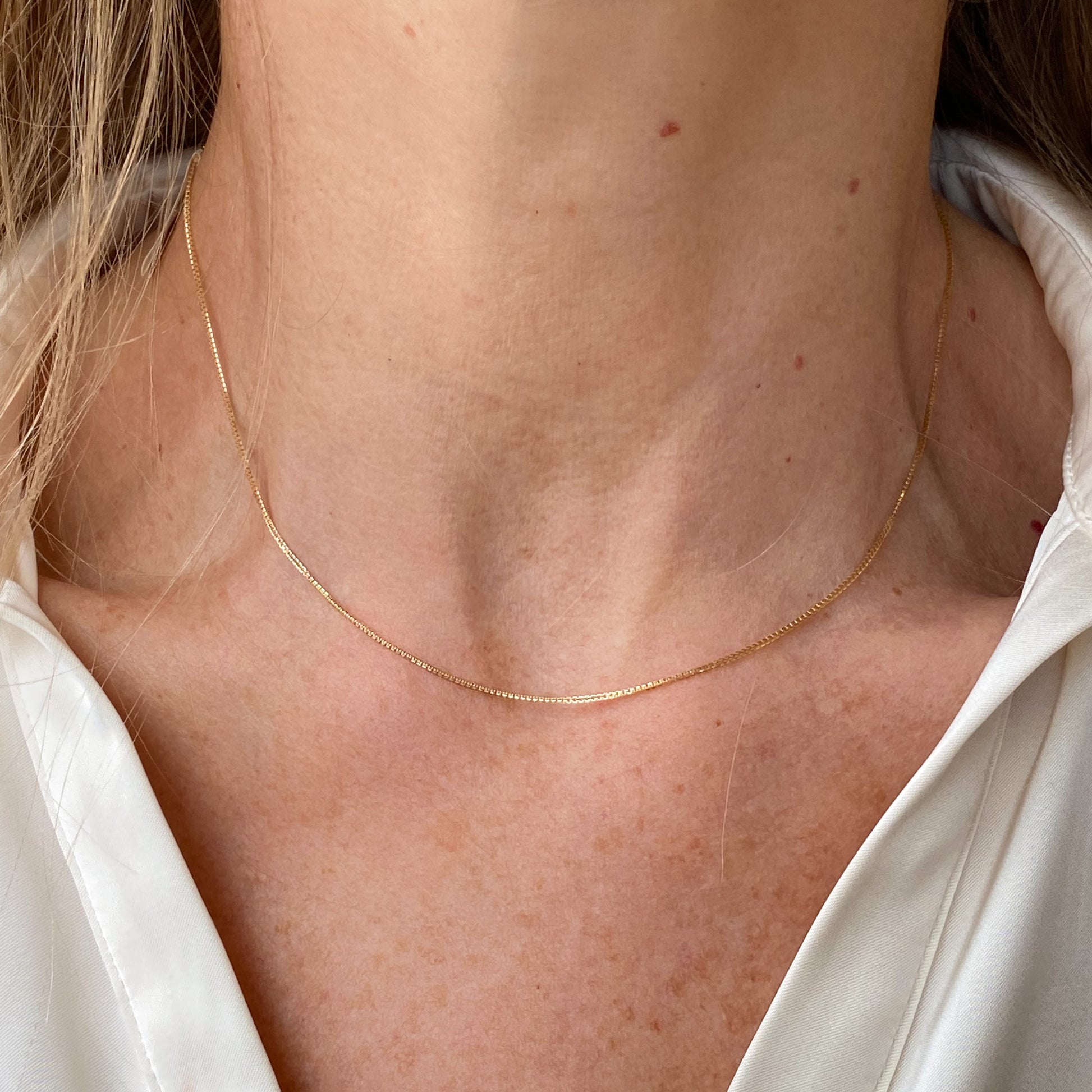 9ct Gold Diamond Cut Box Chain John Ross Jewellers