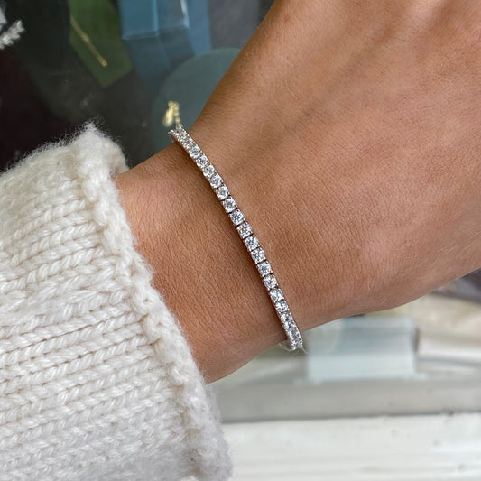 Silver CZ Tennis Bracelet | 2.5mm | 17.5cm