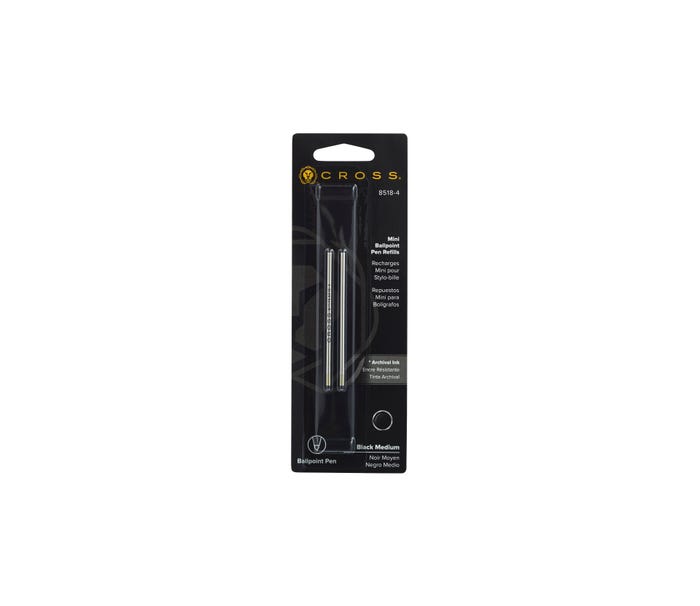 Cross Mini Black Ballpoint Pen Refill | Dual Pack - John Ross Jewellers