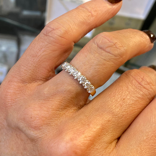 18ct Gold Seven Stone Diamond Eternity Ring | 0.60ct - John Ross Jewellers