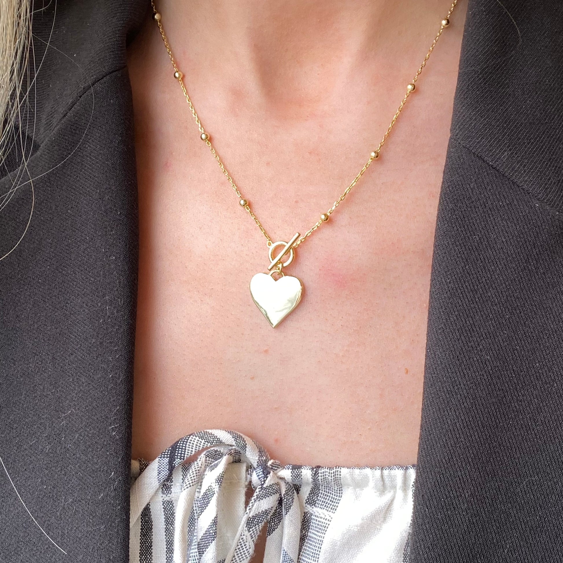 Sunshine Heart Disc Station Necklace - John Ross Jewellers