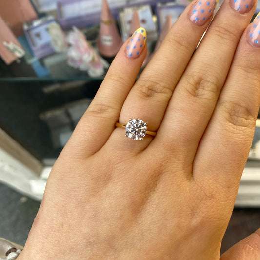 18ct Gold Solitaire Engagement Ring | 2.00ct Certificated Lab