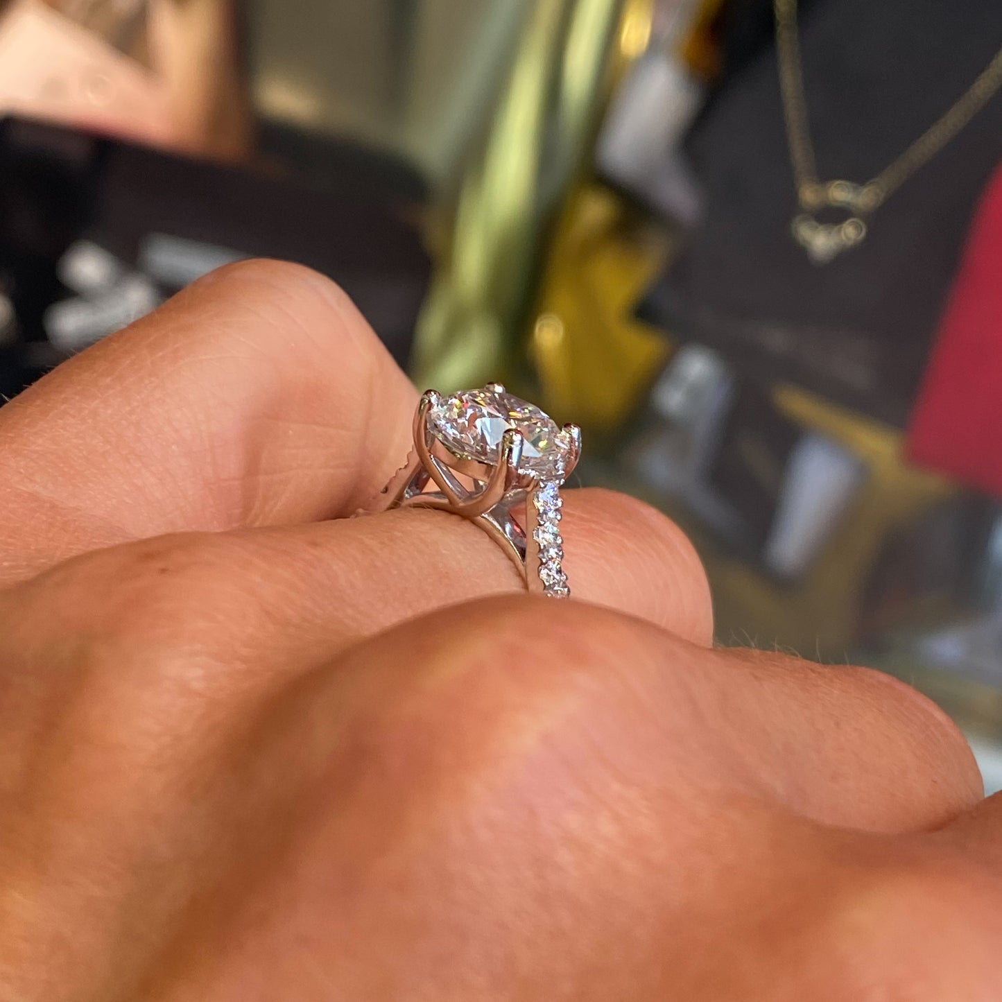 Platinum Solitaire Engagement Ring | Certificated Lab 3.01ct - John Ross Jewellers