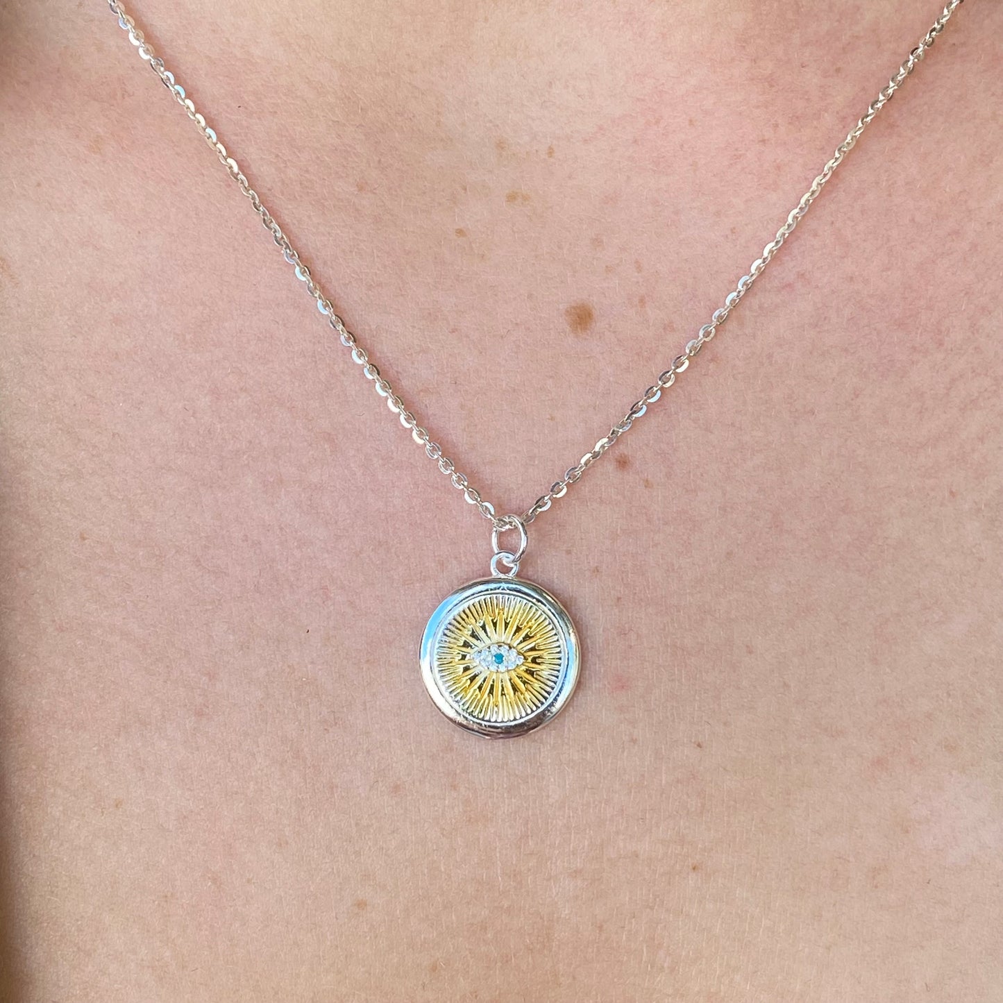 Silver Evil Eye Necklace