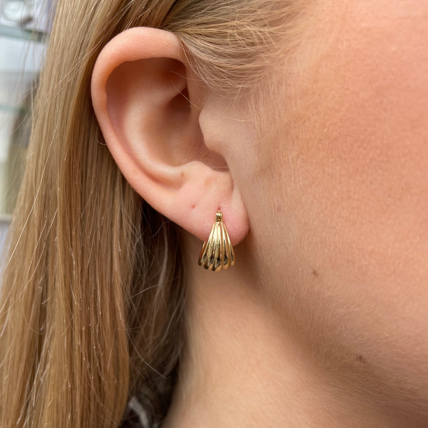 Sunshine Gadroon Creole Hoop Earrings - John Ross Jewellers