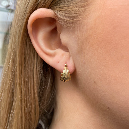 Sunshine Gadroon Creole Hoop Earrings - John Ross Jewellers