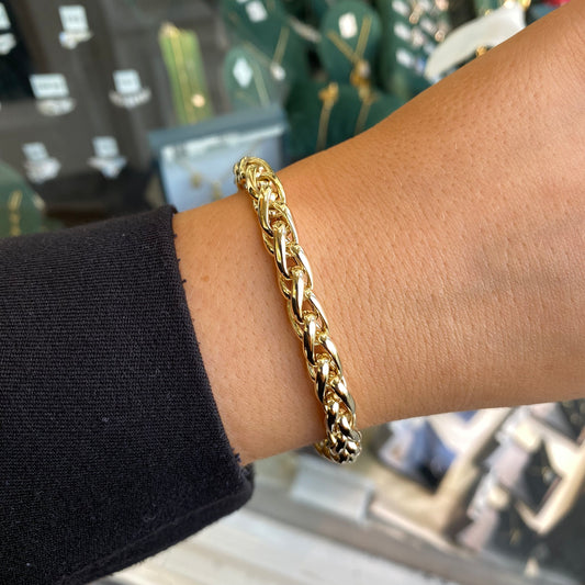 9ct Gold Chunky Palmier Bracelet
