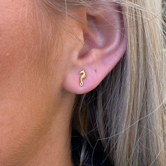 Sunshine Seahorse Stud Earrings